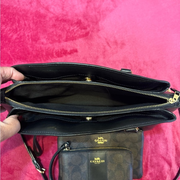 Coach Brown Crossbody Bag with Monogram Print - Picture 7 of 10